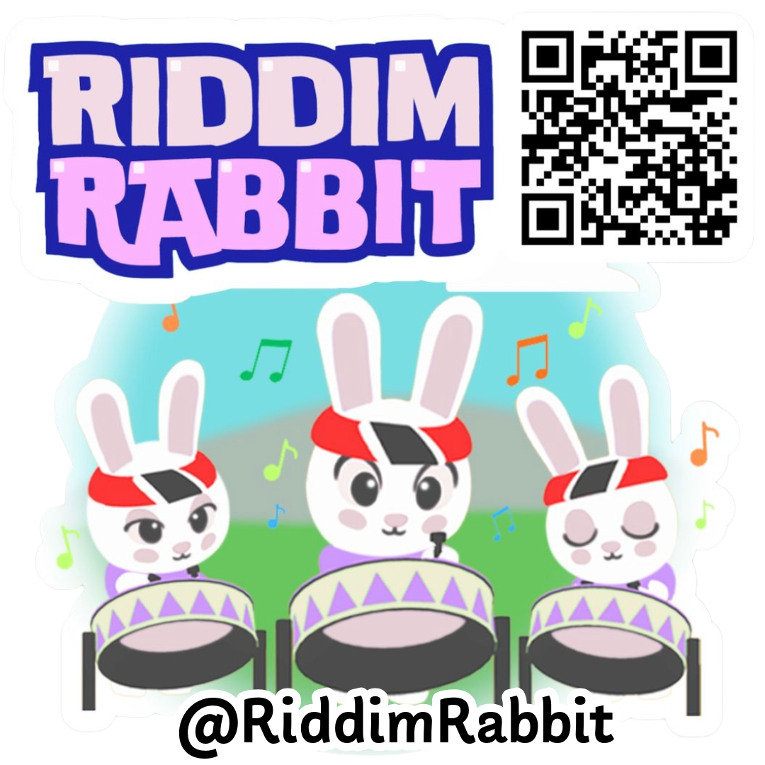 Riddim Rabbit Summer 3-in-one Sticker Pack (Regular/Waterproof) - Image 4