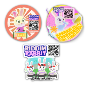 Riddim Rabbit Summer 3-in-one Sticker Pack (Regular/Waterproof)